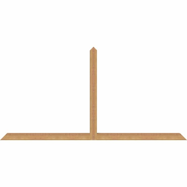 Ekena Millwork Portland Timber Gable Bracket, Western Red Cedar, 96"W x 48"H x 3 1/2"D x 3 1/2"F, 12/12 Pitch GBW096X48X0404POR00SWR - main